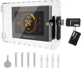 Yrl-hwqsx-upg-2 Claritycraze Universal Thermostat Lock Box With Combination And Key Large Clear