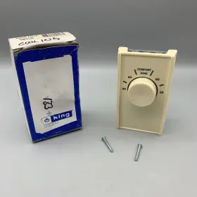 S22c-ivory Comfort Controls New Vintage King Single Pole Thermostat S22c White - 125 250 277 Vac 22a