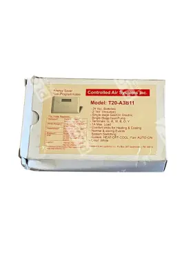 T20-a3b11 Controlled Air Systems Onc. Energy Saver Non-programmable Thermostat