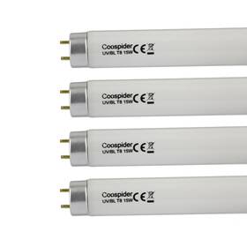 Coospider F15t8 4 Pack 15w U/v Bl Cfl Compact Light Bulb For 30w Electric... Fast Ship