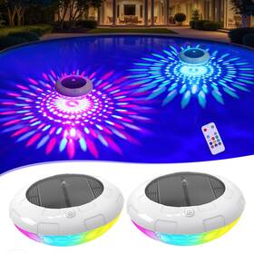 Cootway Ct282lwr Floating Pool Lights With Remote 6.5 Inch Rgb Solar That Float With