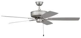 P52bn5-52bngw Craftmade 52 Inch Pro Plus Indoor Fan With In Brushed Satin Nickel