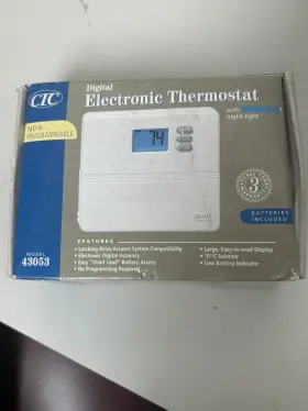 43053 Ctc New Digital Electronic Thermostat Model - Open Box