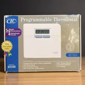 43103 Ctc Programmable Thermostat 5 2 Days Gas/electric/oil Open Box