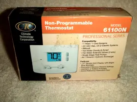 61100n Ctc Non-programmable Heat/cool Theromstat Hardwire Or Battery New
