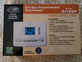 Ctc 62152p 5-2 Day Programmable Thermostat Model