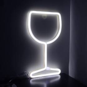 Curyidy N-wg-04 Neon Signs Wine Glass Lights Led Light For Bar Cool Stuff Battery/usb