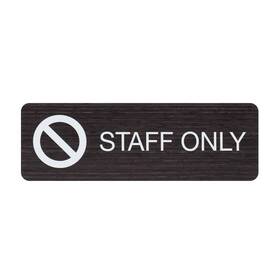 Custom Product Solutions Zfs-01u1m-amzw Staff Only Indoor Easy Adhesive Mount Door And Wall Sign For Restaraunts