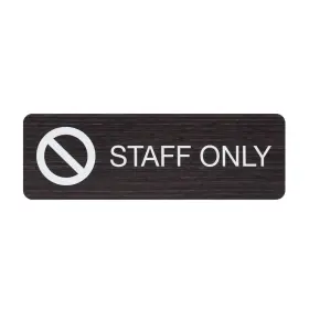 Zfs-01u1m-amzw Custom Product Solutions Staff Only Indoor Easy Adhesive Mount Door And Wall Sign For Restaraunts