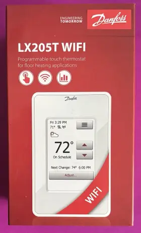 Lx205t Danfoss Programmable T-touch Thermostat For Floor Heating. Brand New