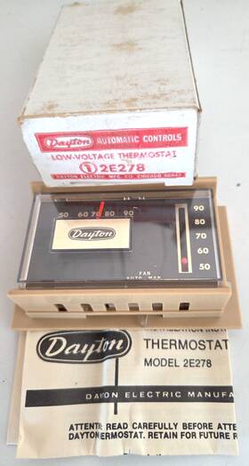 Dayton 2e278b New Model 2e278 Low Voltage Wall Indoor Thermostat