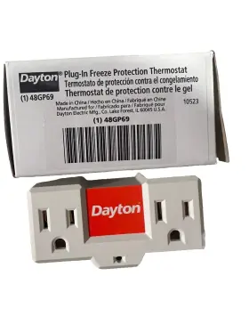 48gp69 Dayton Plug-in Freeze Protection Tstat Heat Np