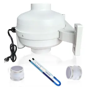 Pf-100 Dcfairfan 4x4 Radon Installation Fan Kit Mitigation System Inline Duct Ip