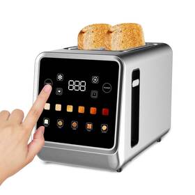 Dear Morning 789049830648 Touch Screen Toaster 2 Slice With Lcd Display Stainless Steel Digital Timer T