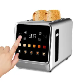 Dear Morning 789049830648 Touch Screen Toaster 2 Slice With Lcd Display Stainless Steel Digital Timer T