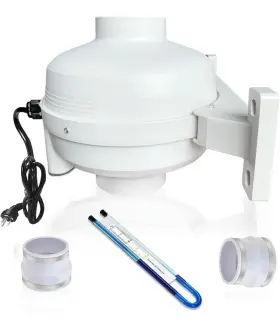 1527 Defairfan 4x3 Inch Radon Mitigation System Kit Quiet 260 Cfm Fan