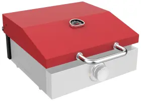 5010-red Delsbbq Hard Cover Hood With Temperature Gauge For Blackstone 17 Inch Table... Fast Ship