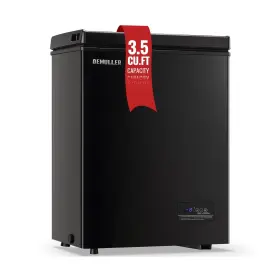 Demuller Demuller-bc/bd-63-black Deep Freezer Chest 3.5 Cubic Feet Freezers With Temperature Display Panel M Inch