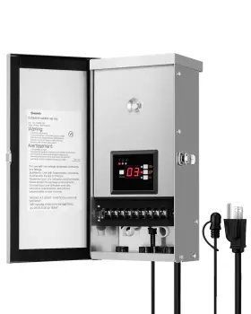 Hslt05c Dewenwils 300w Low Voltage Landscape Transformer 3 Independent Control Outpu
