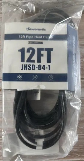 Jhsd-84-1 Dewenwils 12 Ft Heat Cable For Pipe Freeze Protection Build In Thermostat