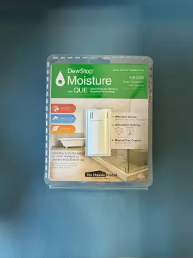 Hs-c00-w7 Dewstop Smart Bathroom Fan Control With Moisture Sensor White
