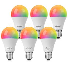 Dicuno Us-fb-e26-a60-9w-smt-6p Smart Light Bulbs Full Color Changing Bulb Compatible With Alexa Go