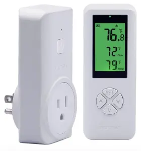 15a-wtc100zj-n Digiten 15a Wireless Temperature Controller Digital Plug-in Thermostat Outlet With Remo