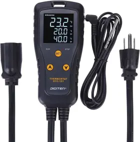 Digiten 313048676695 110v 15a Temperature Controller Dtc151 Plug In Thermostat Outlet Digital