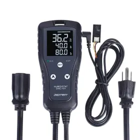 Digiten 604753637034 Digital Humidity Controller Humidistat Pre-wired Plug Simple-stage Ac