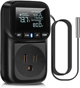 Diymore 445023539565 Digital Temperature Controller Outlet - 1800w Plug-in Thermostat With He