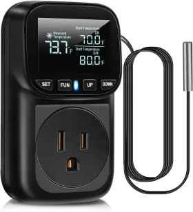 1800w Diymore 445023539565 Digital Temperature Controller Outlet - Plug-in Thermostat With He