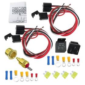 Dskoiph Dshcd829 40 Amp 12v Cooling Fan Relay Switch Kit 4 Pin Dual Electric Wiring