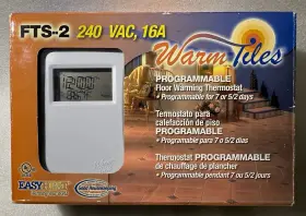 Fts-2 Easyheat New Easy Heat Warm Tiles 240 Vac 16a Programmable Floor Thermostat Nib