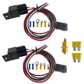 Eaybomc Wh40 Dual Electric Fan Relay Kit Radiator Thermostat Temperature
