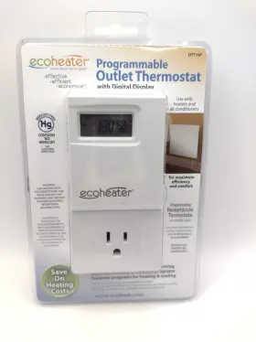 Eh-dtt15p Eco-heater - Programmable Outlet Thermostat With Digital Display