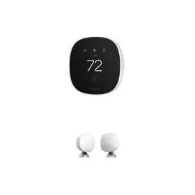 Ecobee 313109042063 Smart Thermostat Essential And Sensor 2-pack Bundle - Learning Programmabl