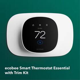 Ecobee 445046217235 Smart Thermostat Essential Learning And Trim Plate Bundle - Programmable Thermos