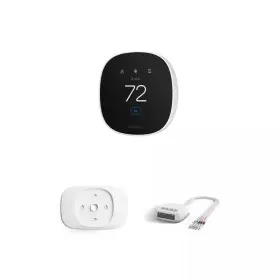 Ecobee 744110716139 Smart Thermostat Essential Trim Plate And Power Extender Kit C-wire Adapter Bun