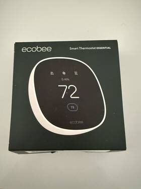 Ecobee 94604299 Smart Thermostat Essential Programmable Black Open Box Wi-fi Never Used
