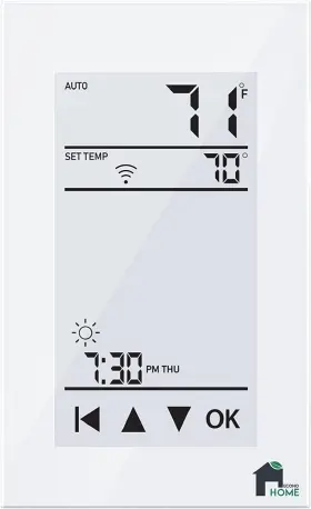 Econohome 313048122109 Gfci Wifi Thermostat -programmable Touchscreen With Floor Heat Control