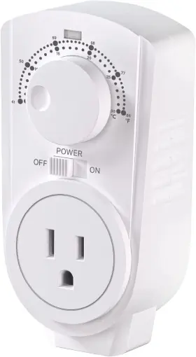 Econohome 744110149685 Adjustable Thermostat - Universal Plugin Heating And Cooling