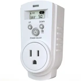 Econohome 810088311536 Digital Plug In Thermostat - Programmable With Lcd Screen Tempera
