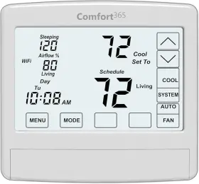 Comfort365 Econtrols C365t11 Thermostat With Airflow Control Model