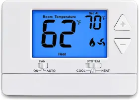 Electeck 313040989946 Non-programmable Digital Thermostat For Home Up To 1 Heat/1 Cool With
