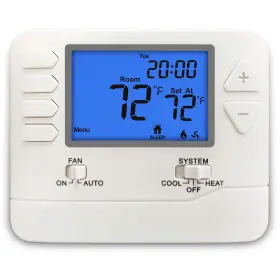 Electeck 724268608395 5-1-1 Day Programmable Digital Thermostat For Home Up To 1 Heat/1 Cool With