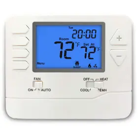 Electeck 724268608531 Heat Pump Digital Thermostat For Home Non-programmable Up To 2 Heat/1 Cool