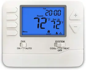 Krt1h1cp Electeck 5-1-1 Day Programmable Digital Thermostat White Blue Backlight