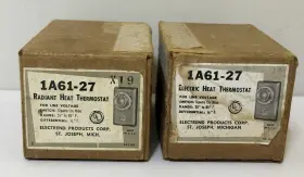 1a61-27 Electrend Products Corp. Lot Of 2 Vintage Electric Heat Thermostat - Mid Century New