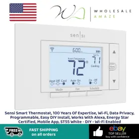 58dqzm9y Emerson Sensi Smart Thermostat 100 Years Of Expertise Wi-fi Data Privacy Programmable