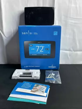 St75u Emerson Sensi White Black Touchscreen Color Display Smart Thermostat